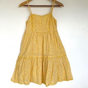 Yellow floral summer dress